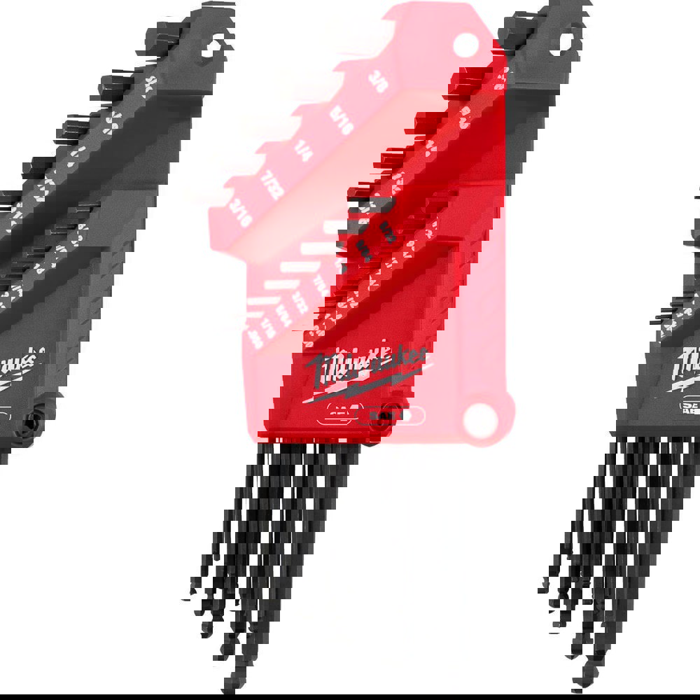 Hex Key Sets; Tool Type: Hex Keys ; Handle Type: Straight ; Hex Size Range (Inch): 0.050 - 3/8 ; Container Type: Clamshell ; Material: Steel ; Overall Length (Decimal Inch): 7.3200